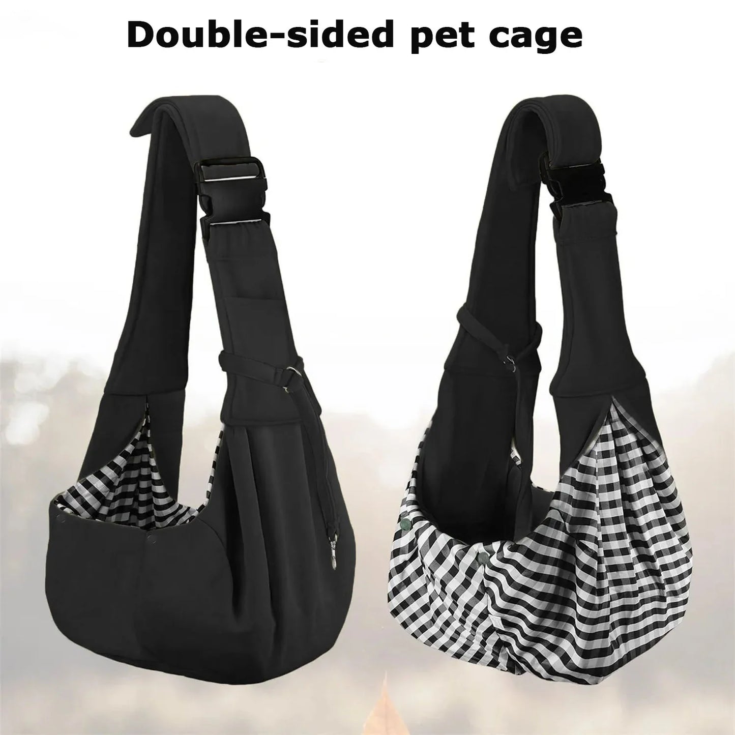 Pet Sling Carrier Hands Free Reversible For Dogs And Cats