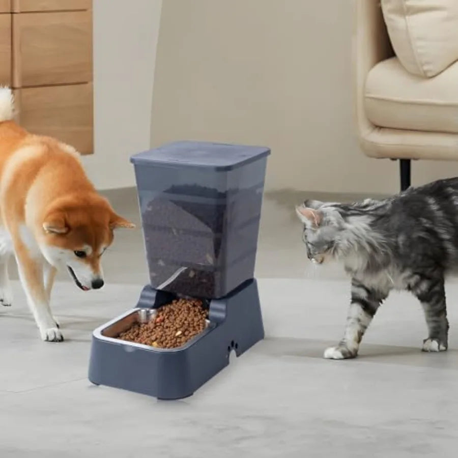 High-concerned Automatic Pet Feeder And Water Dispenser Set For Pets