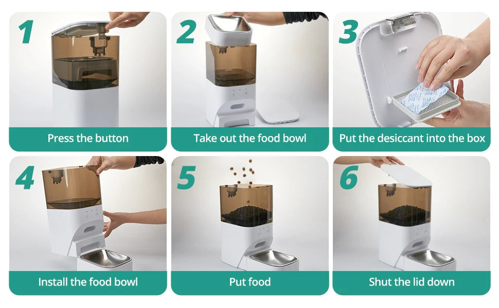 Automatic Cat Feeder With App Control And Lock Lid
