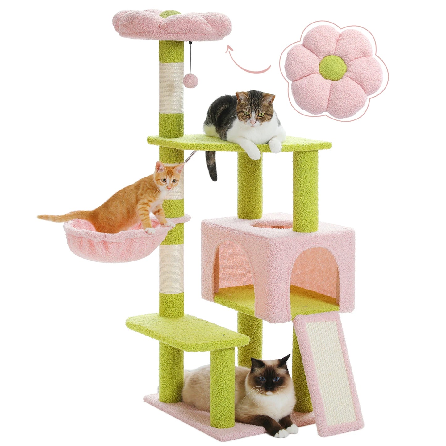PAWZ Road Flower Cat Tree Multi Level Scratching Posts