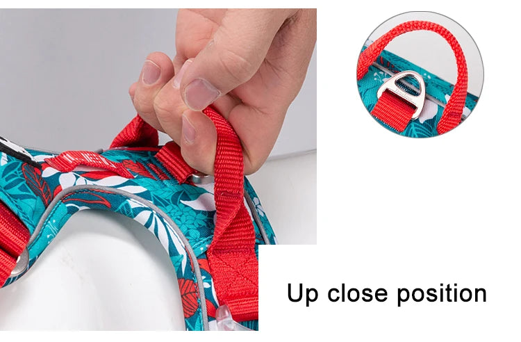 TRUELOVEB Explosion Proof Dog Harness Reflective Nylon Upgrade Version