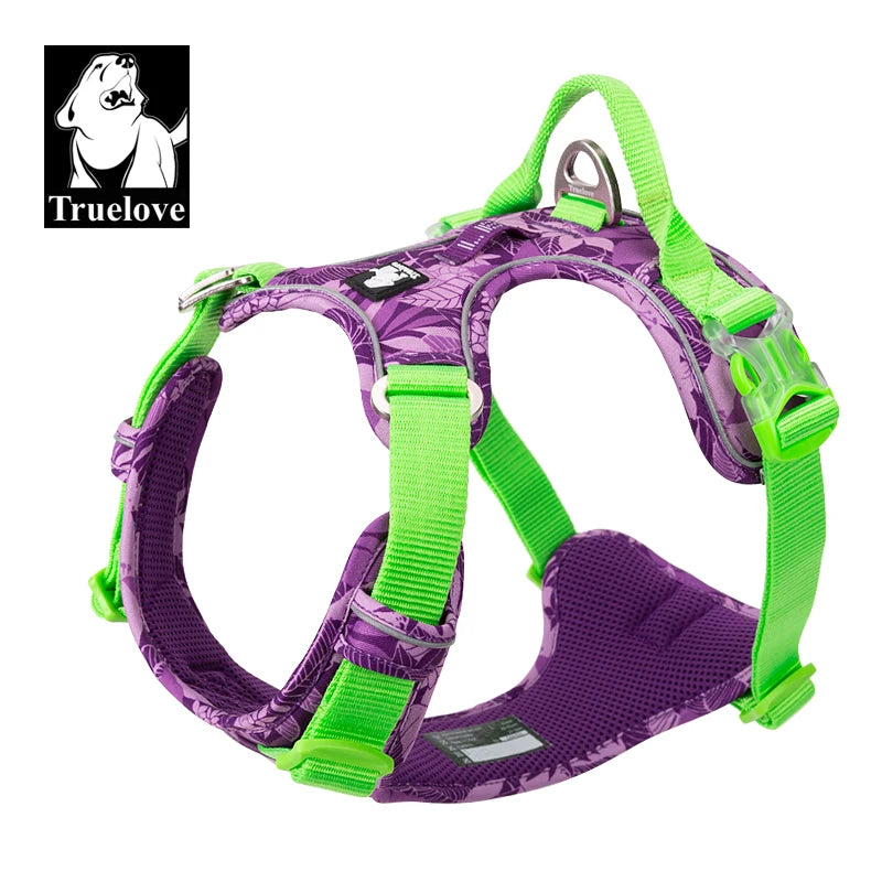 TRUELOVEB Explosion Proof Dog Harness Reflective Nylon Upgrade Version