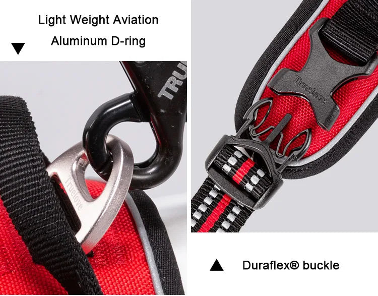 TRUELOVCN Reflective Nylon Dog Harness No Pull Adjustable