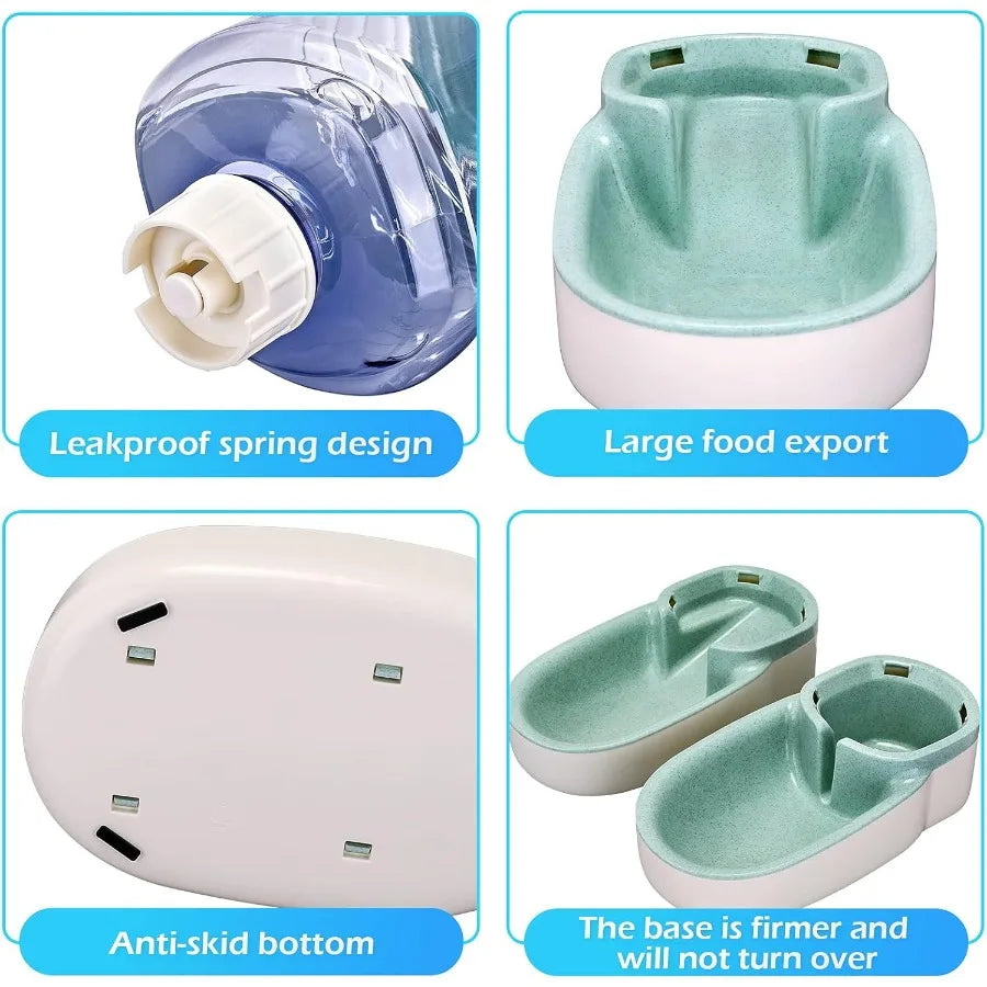 Stainless Steel Automatic Pet Feeder and Water Dispenser Set