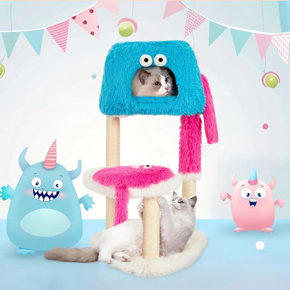 Kamabo Monster-Style Cat Tree With Multi-Level Platforms