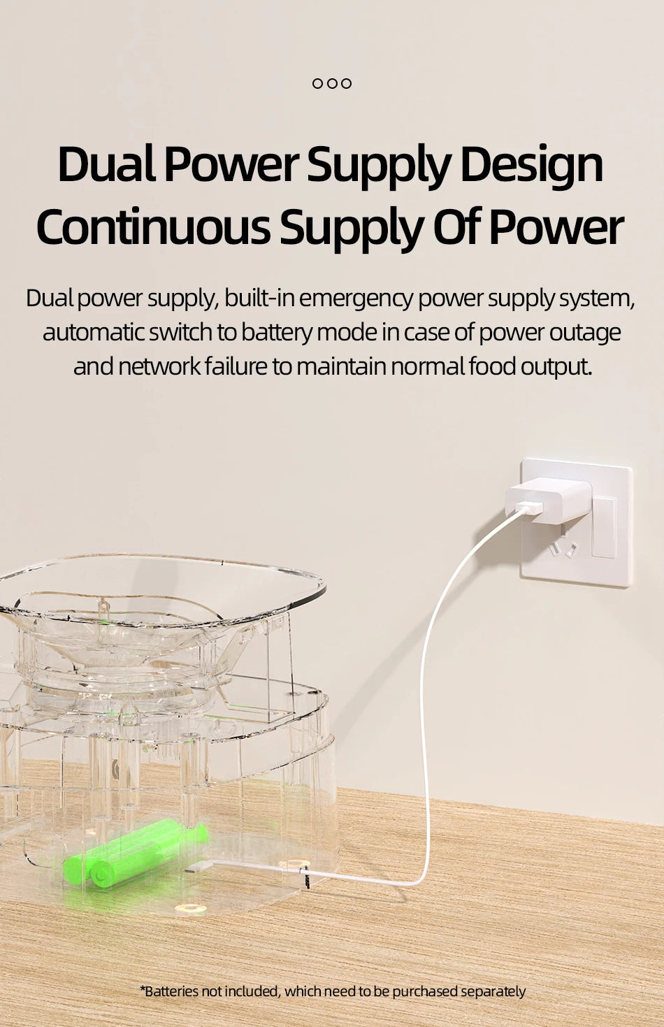 ROJECO Automatic Cat Feeder WiFi Smart Food Dispenser