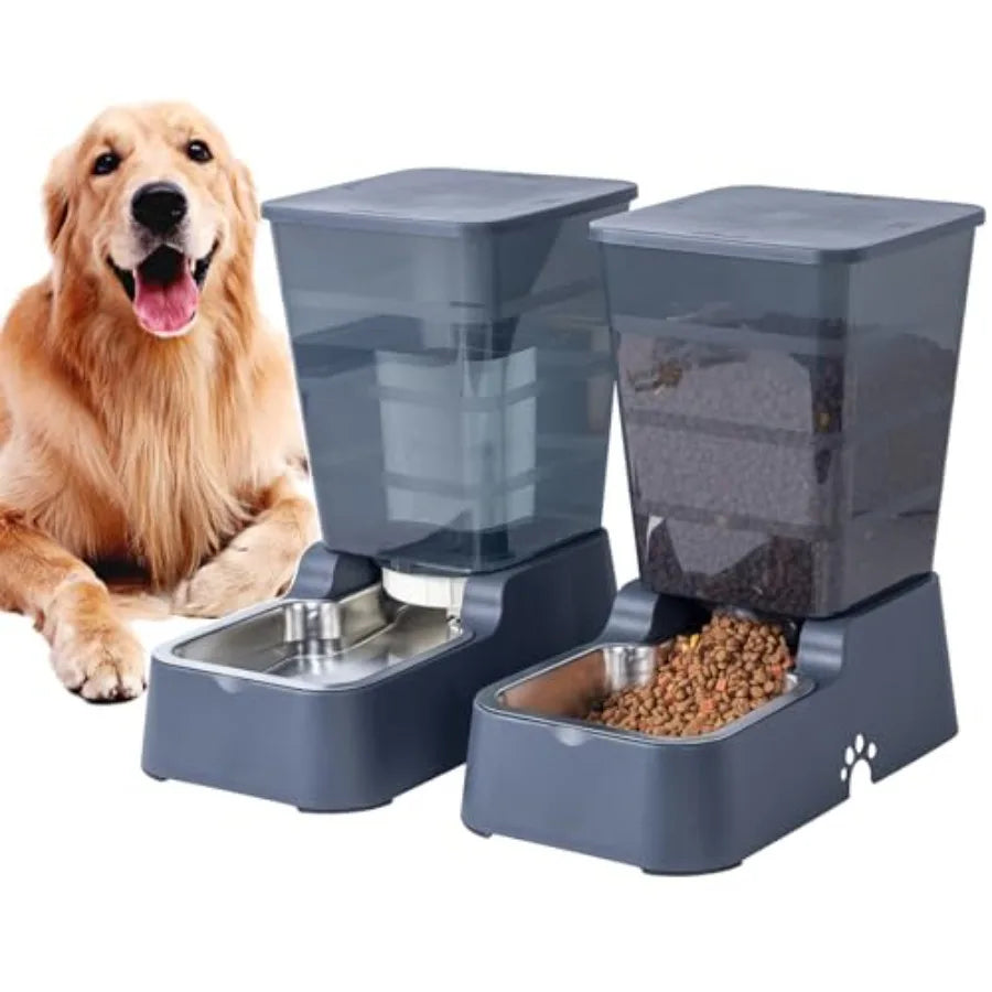High-concerned Automatic Pet Feeder And Water Dispenser Set For Pets