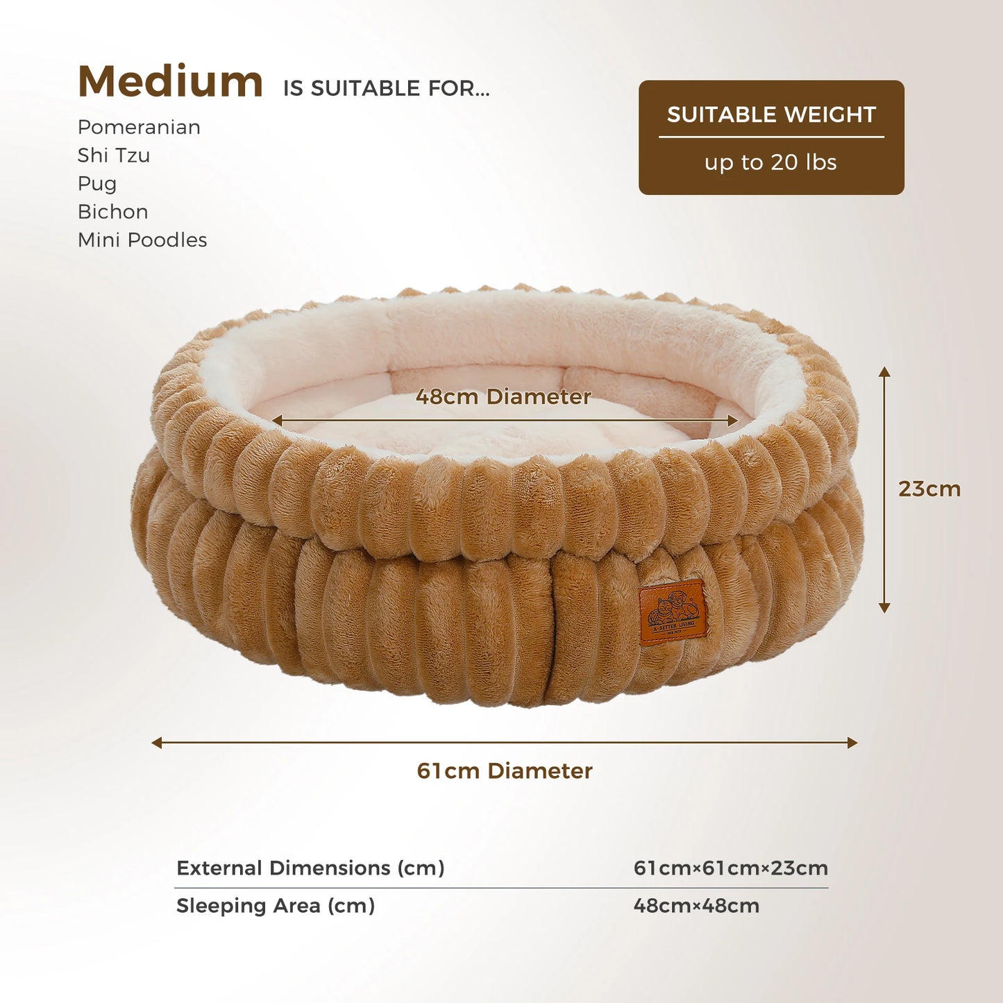 PAWZ Road All Season Round Pet Bedding With Anti Slip