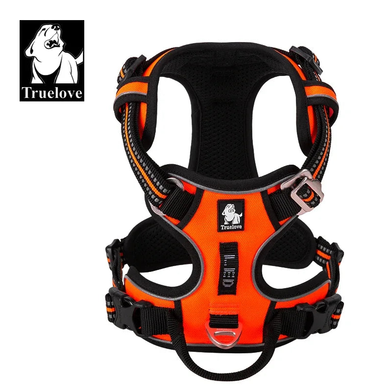 TRUELOVEB Explosion Proof Dog Harness Reflective Nylon Upgrade Version