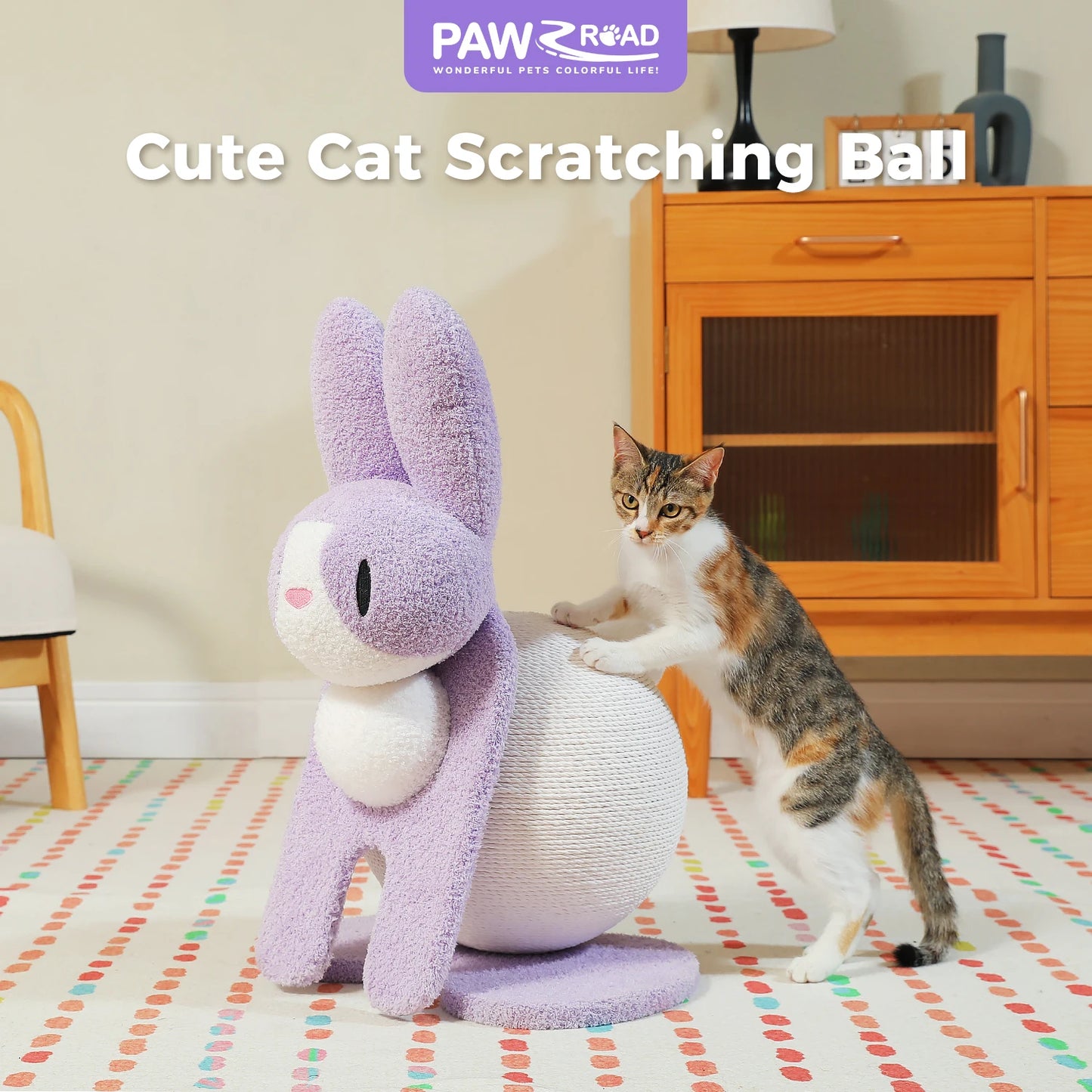 PAWZ Road Indoor Cat Scratching Post With Paper Rope