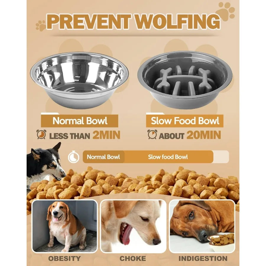 High Concerned Elevated Dog Feeder With Stainless Steel Bowls