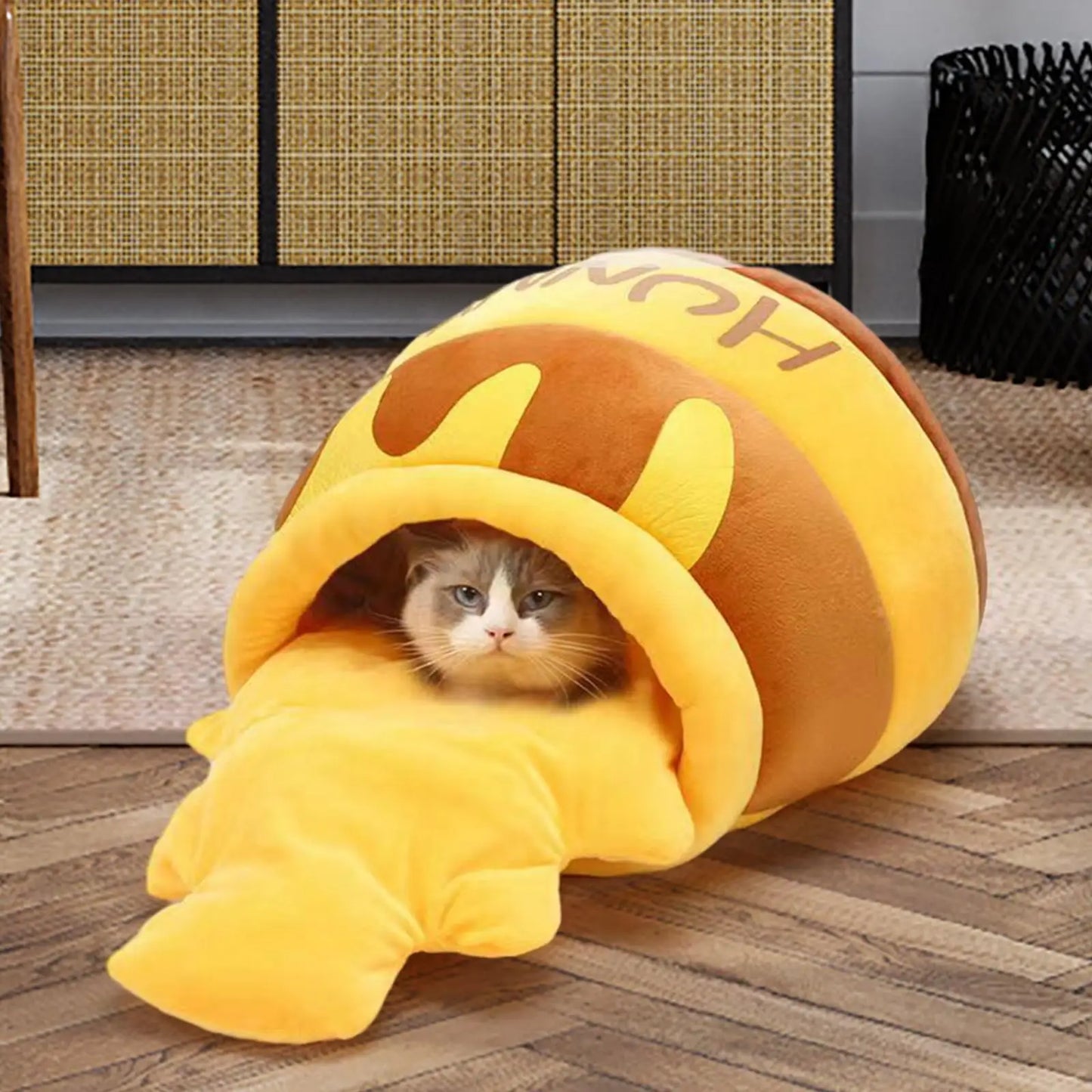 Homyl Cat Bed Warm Nest With Removable Cushion Nonslip Bottom