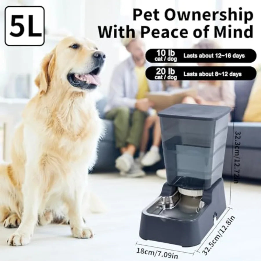 High-concerned Automatic Pet Feeder And Water Dispenser Set For Pets