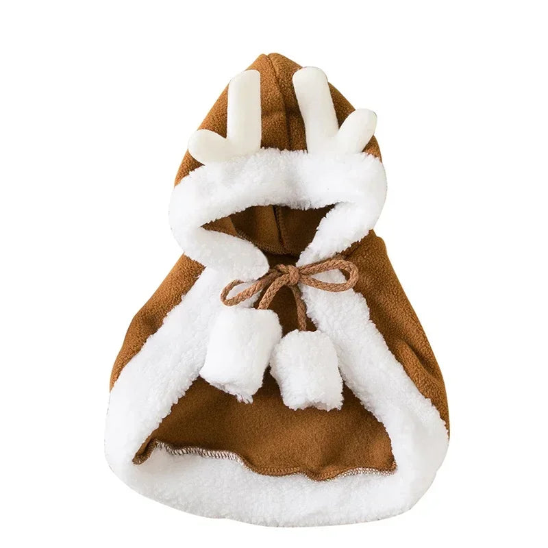 High Concerned Chemical Cat Santa Christmas Costume Cape Hat Set