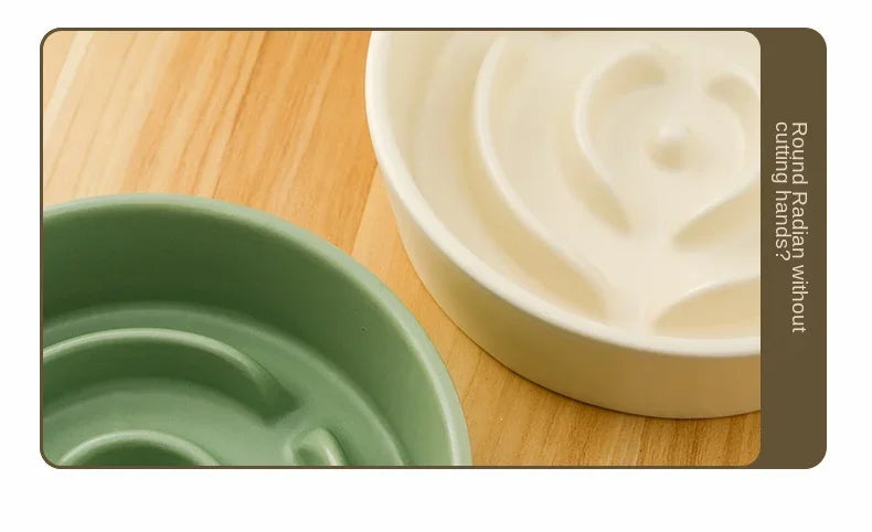 Ceramic Slow Feeder Pet Bowl for Dogs and Cats Universal