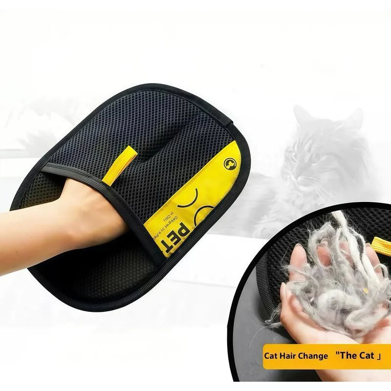 High-concerned Pet Hair Remover Gloves With 2-In-1 Lint Roller