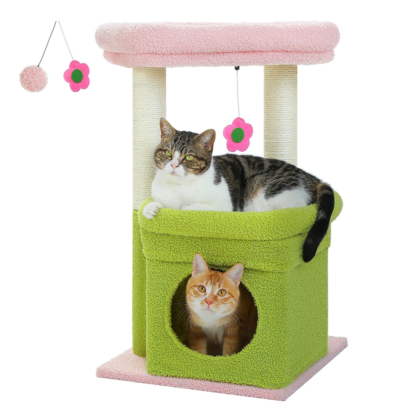 PEQULTICN Cat Tree Tower With Cozy Condo And Top Perch