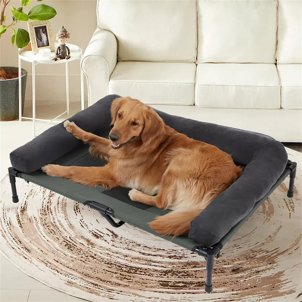 BINGOPAW Elevated Outdoor Dog Bed Mesh Cooling Lounger