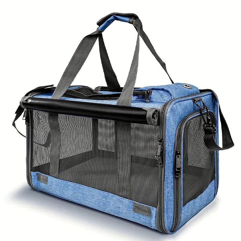 Breathable Portable Pet Carrier Bag Mesh Airline Approved Travel
