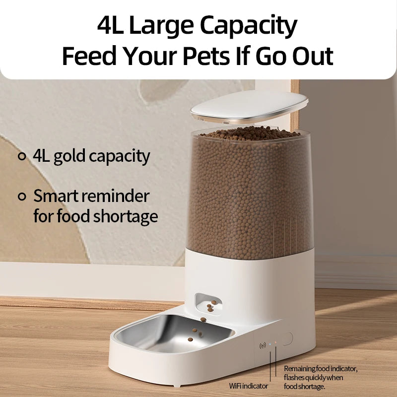 ROJECO Automatic Cat Feeder WiFi Smart Food Dispenser