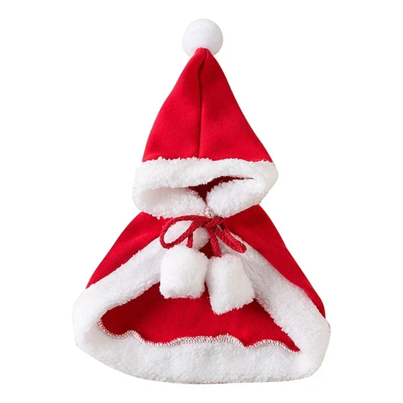 High Concerned Chemical Cat Santa Christmas Costume Cape Hat Set