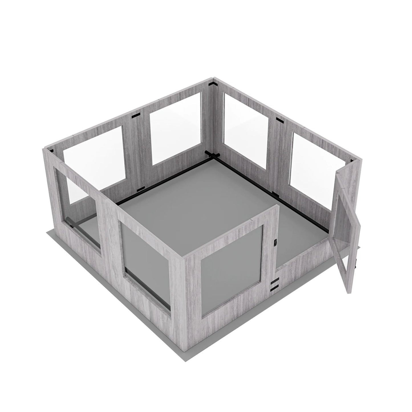 BINGOPAW Tempered Glass Dog Playpen 8 Panels With Waterproof Pad