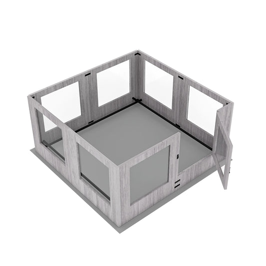 BINGOPAW Tempered Glass Dog Playpen 8 Panels With Waterproof Pad