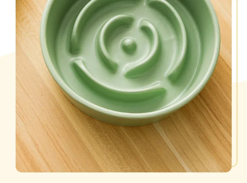 Ceramic Slow Feeder Pet Bowl for Dogs and Cats Universal