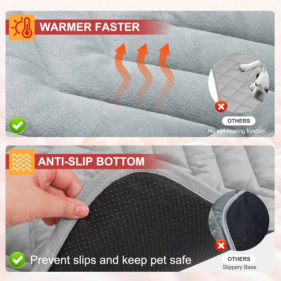 Self-Warming Pet Bed Mat for Cats and Dogs Indoor Outdoor