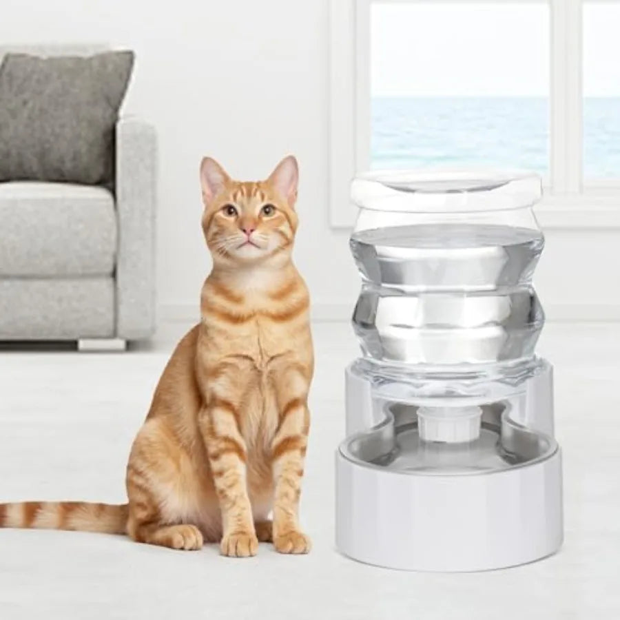 High Concerned Gravity Water Bowl Dispenser For Cats And Dogs Stainless Steel