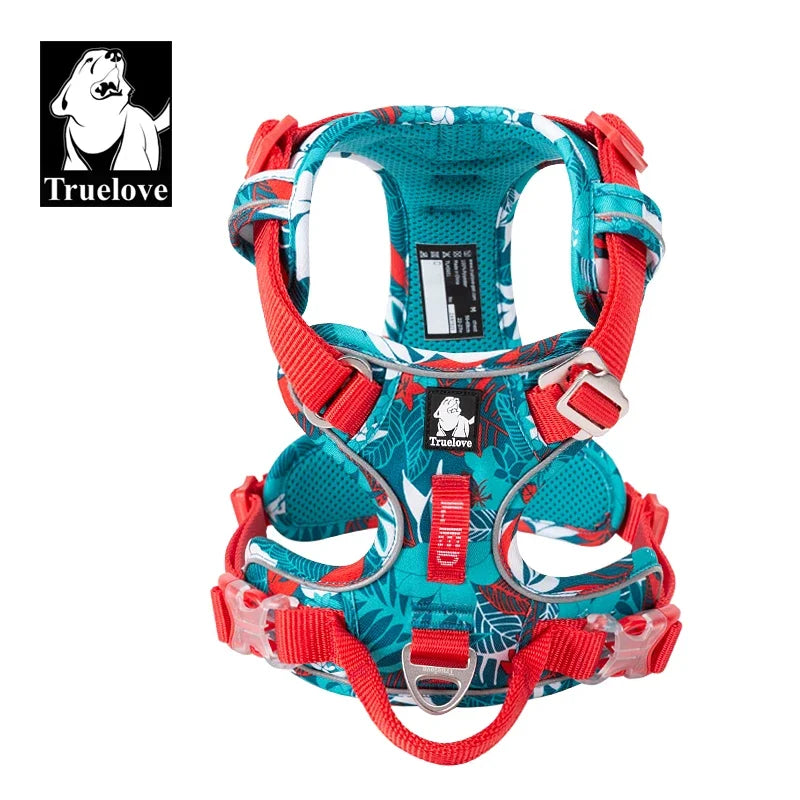 TRUELOVEB Explosion Proof Dog Harness Reflective Nylon Upgrade Version