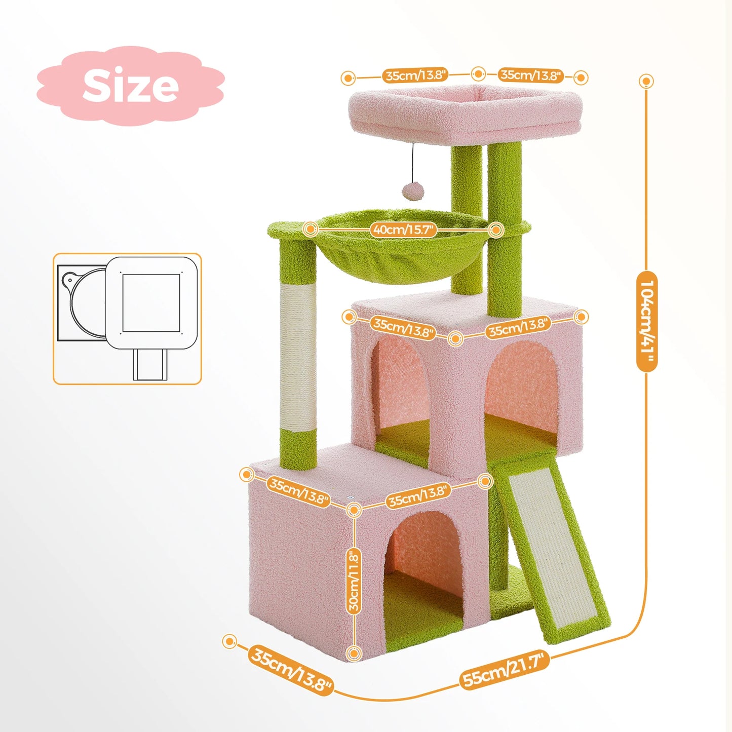Pawz Road Multi-Level Indoor Cat Tree With Spacious Condos And Scratching Pad