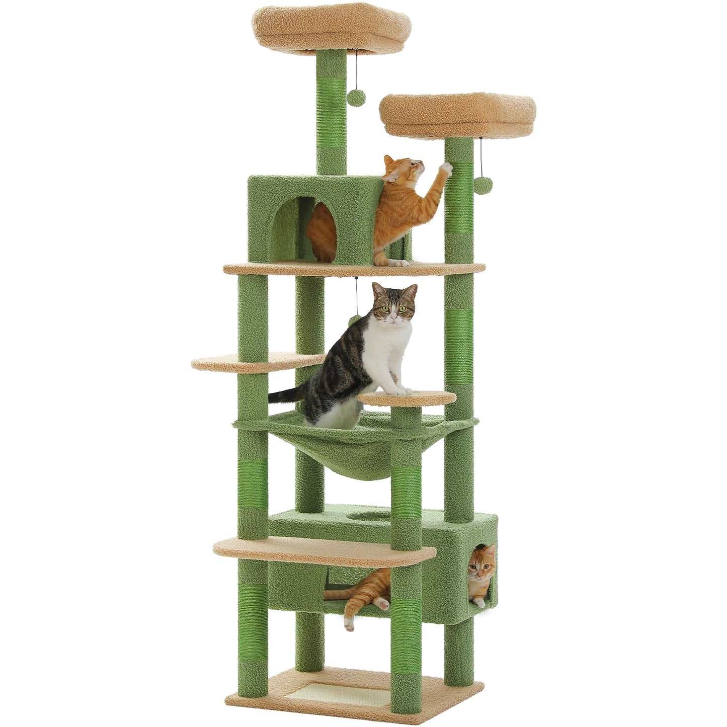 PEQULTICN Multi Level Cat Tree Tower With Scratching Posts