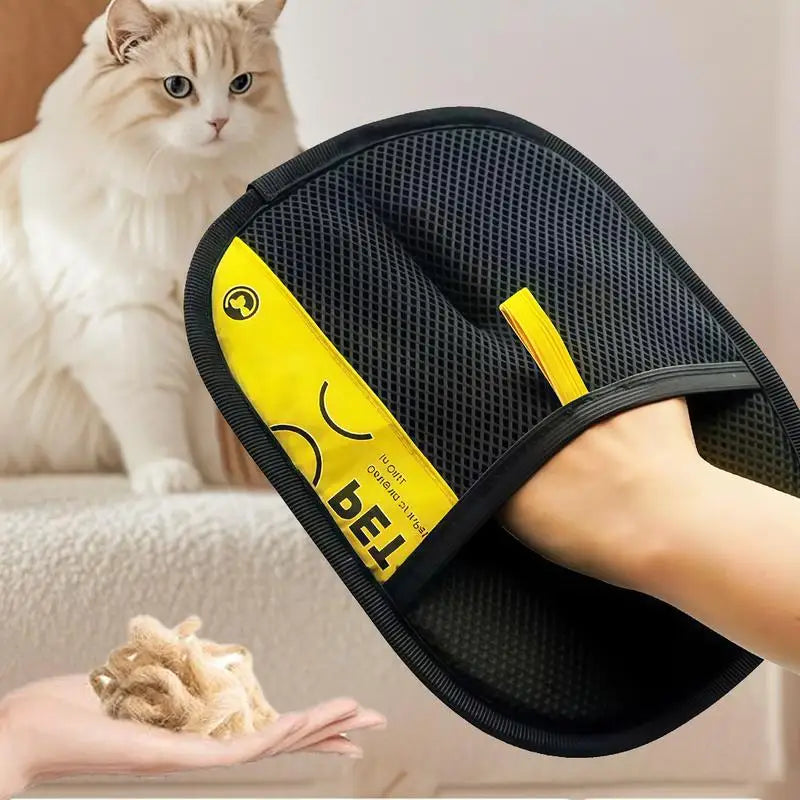 High-concerned Pet Hair Remover Gloves With 2-In-1 Lint Roller
