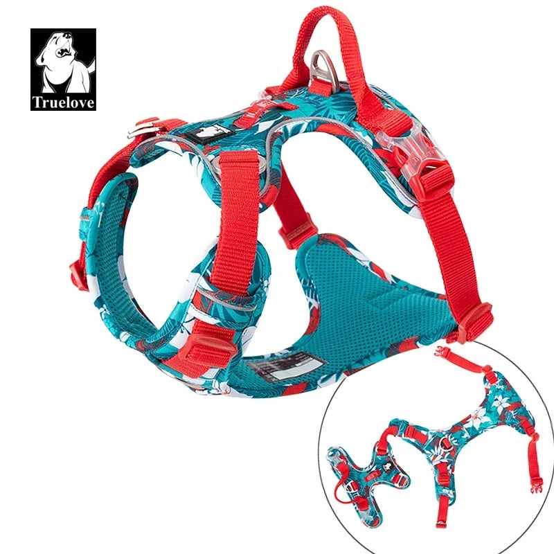 TRUELOVEB Explosion Proof Dog Harness Reflective Nylon Upgrade Version