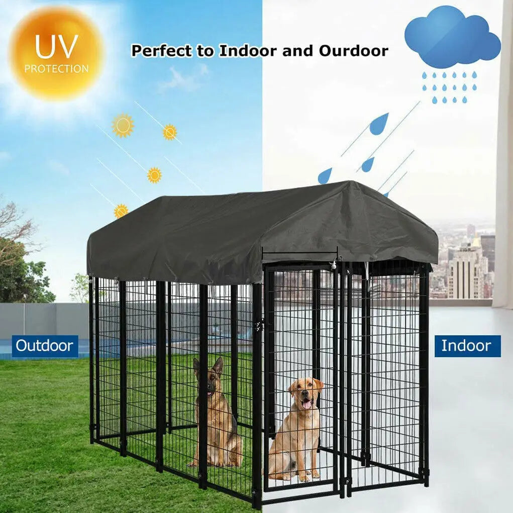 High-concerned Dog Cage Playpen With Roof
