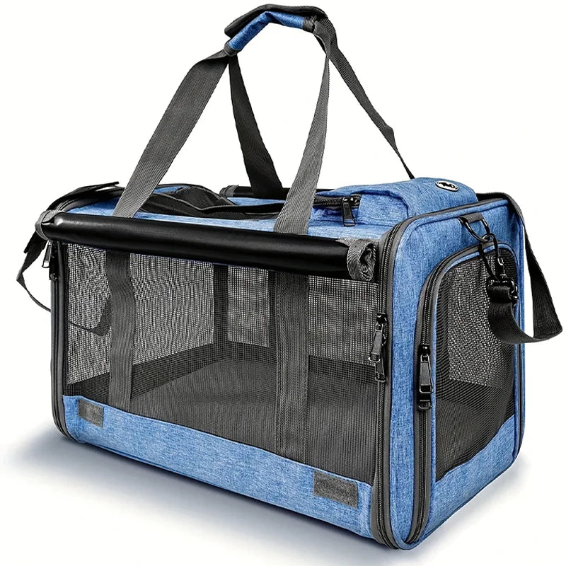 Breathable Portable Pet Carrier Bag Mesh Airline Approved Travel