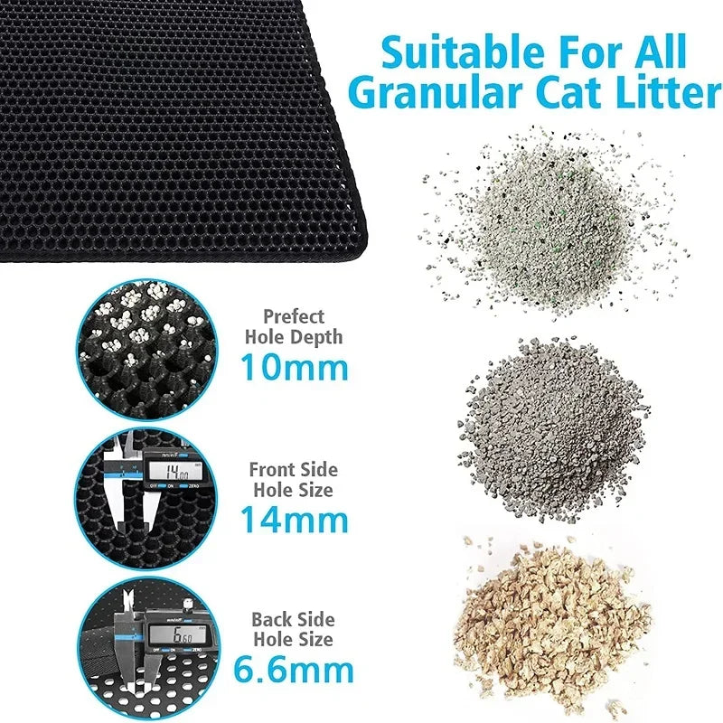 Cat Litter Mat Non Slip Double Layer Waterproof For Pets