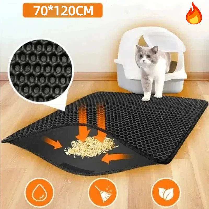 Cat Litter Mat Non Slip Double Layer Waterproof EVA