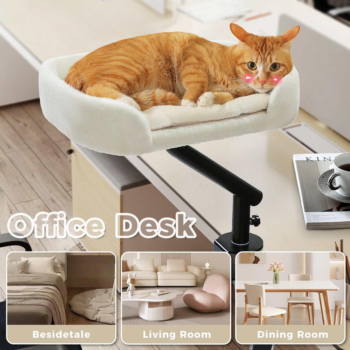 PAWZ Road Adjustable Rotatable Cat Desk Bed For Indoor Cats