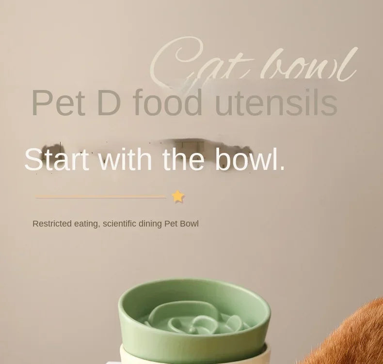 Ceramic Slow Feeder Pet Bowl for Dogs and Cats Universal