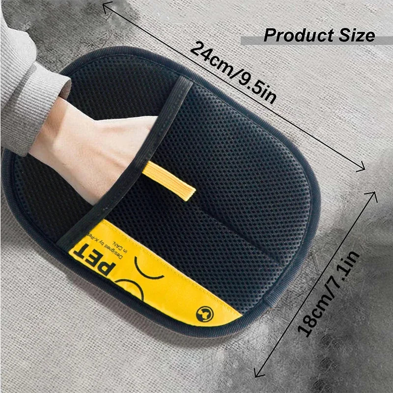 High-concerned Pet Hair Remover Gloves With 2-In-1 Lint Roller