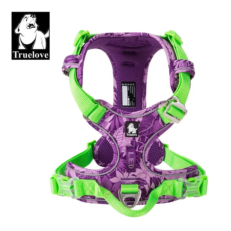 TRUELOVEB Explosion Proof Dog Harness Reflective Nylon Upgrade Version