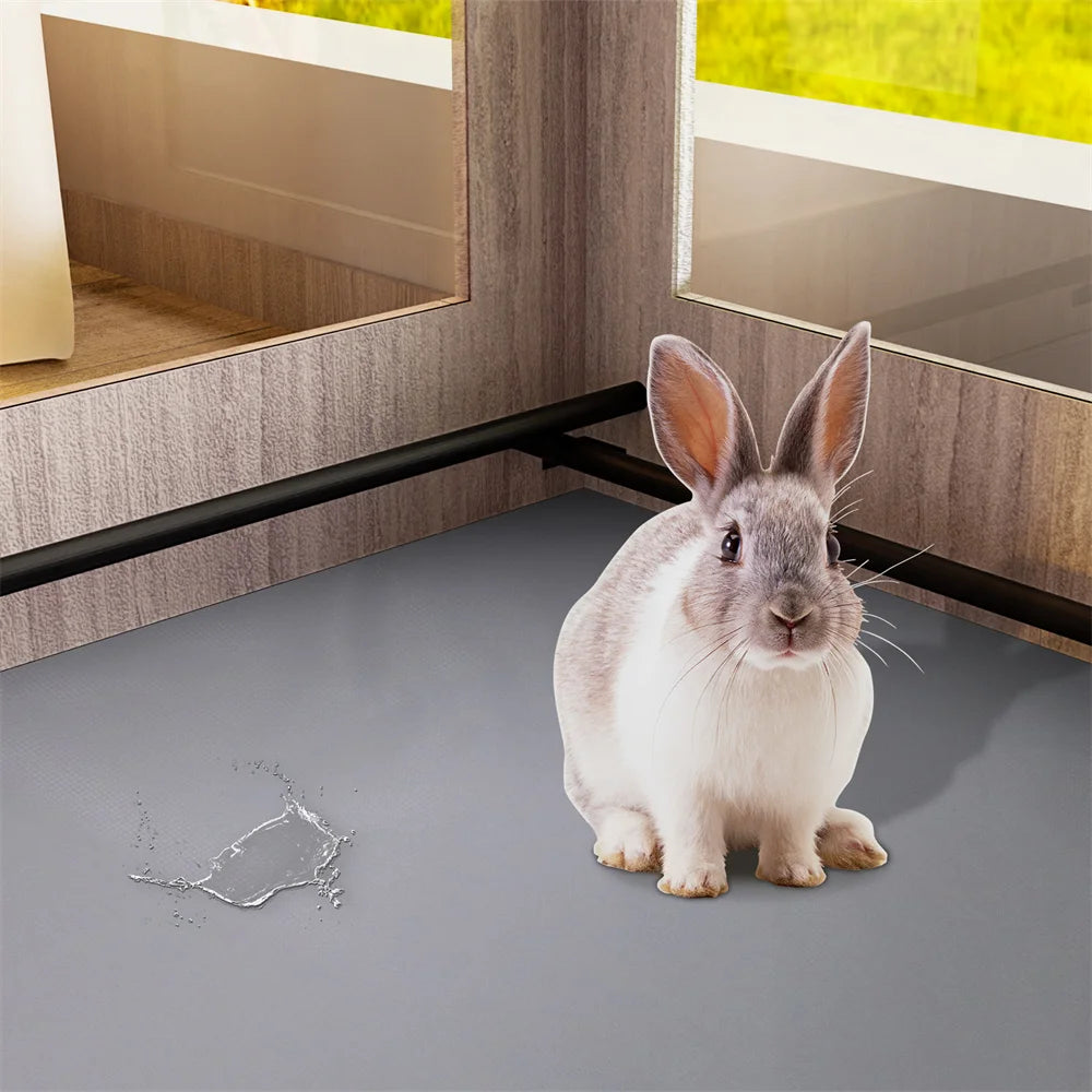 BORWARTH Dog Whelping Box Playpen With Tempered Glass Two Rooms