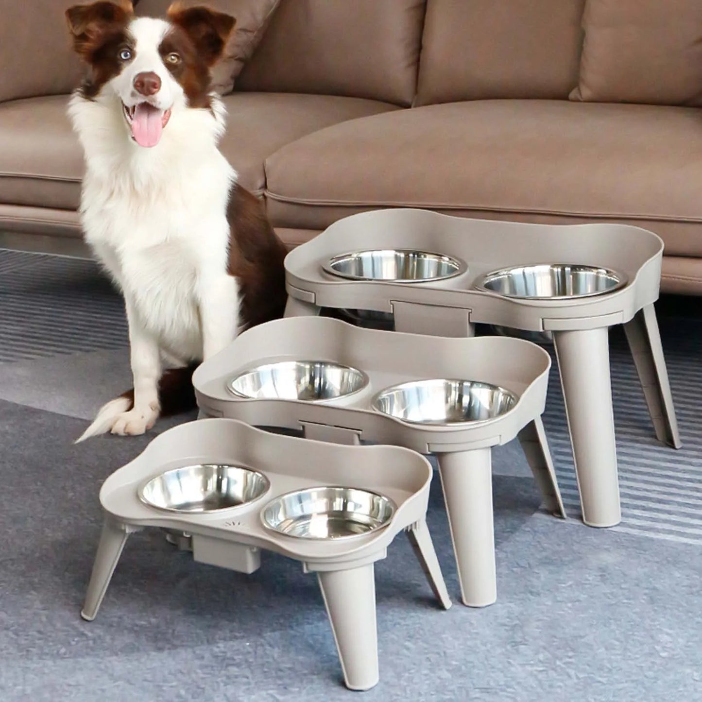 Stainless Steel Elevated Pet Bowl For Dogs And Cats