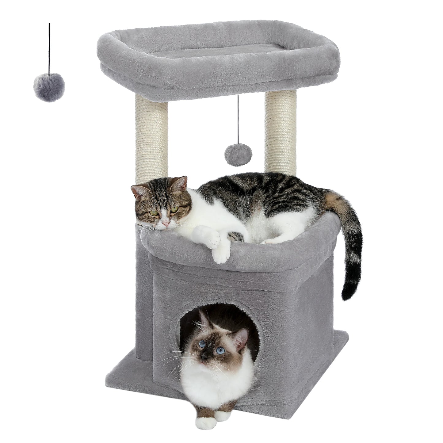PEQULTICN Cat Tree Tower With Cozy Condo And Top Perch
