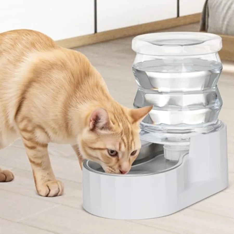 High Concerned Gravity Water Bowl Dispenser For Cats And Dogs Stainless Steel