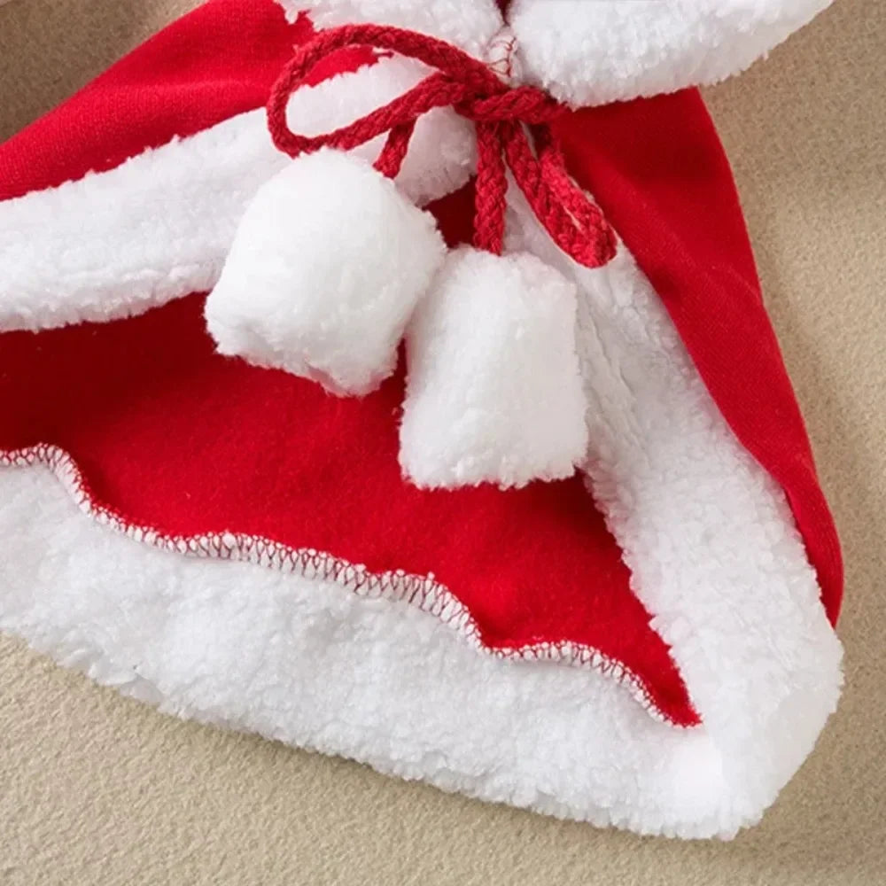 High Concerned Chemical Cat Santa Christmas Costume Cape Hat Set