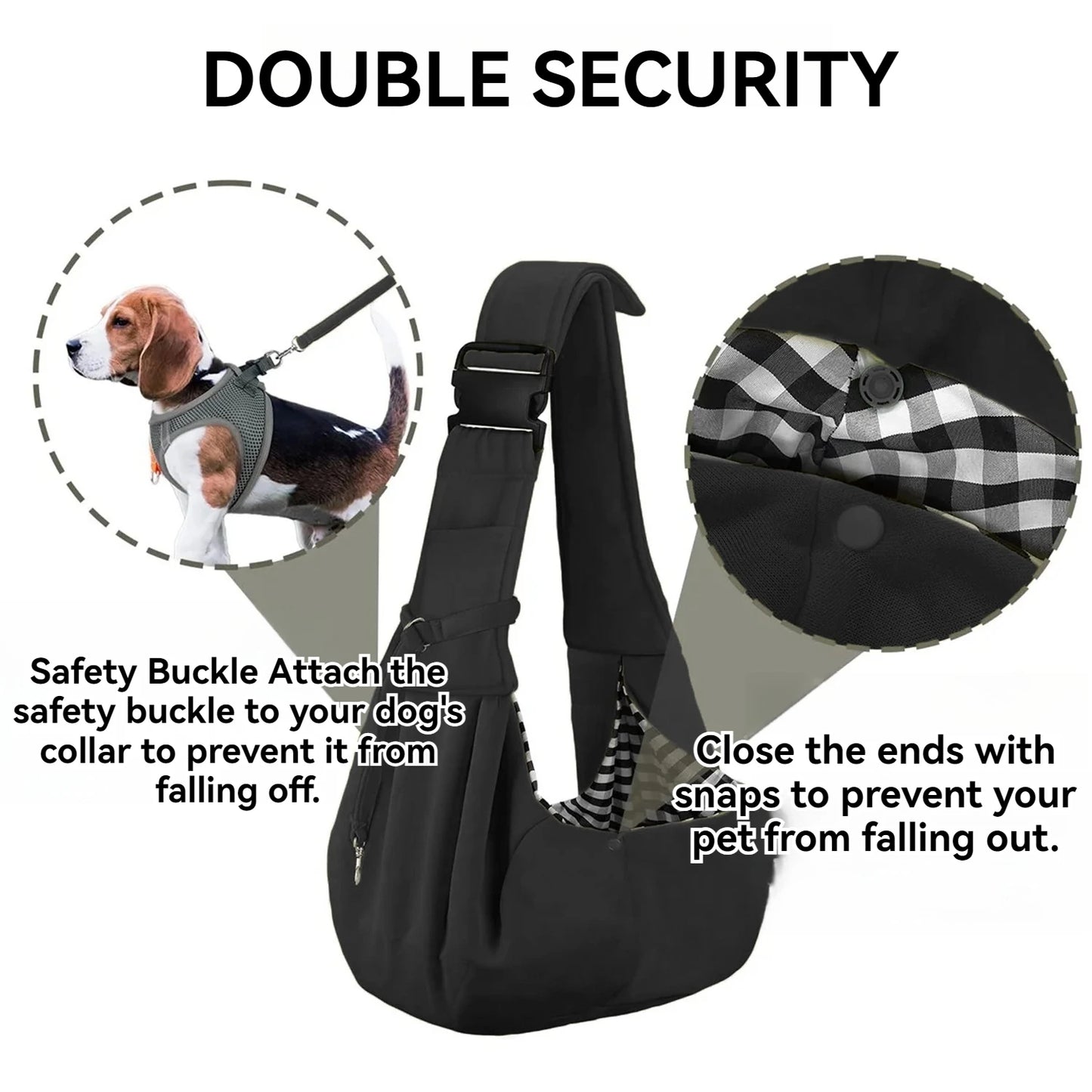 Pet Sling Carrier Hands Free Reversible For Dogs And Cats
