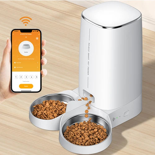 ROJECO Automatic Cat Feeder WiFi Smart Food Dispenser